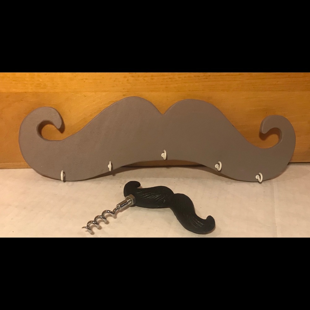 Mustache Items - Jewelry Hanger and Corkscrew!